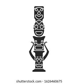 Totem vector icon.Black vector icon isolated on white background totem.