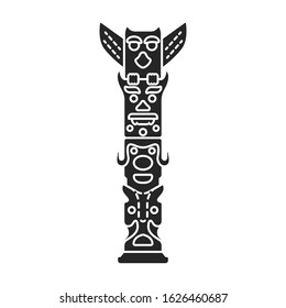 Totem vector icon.Black vector icon isolated on white background totem.