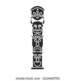 Totem vector icon.Black vector icon isolated on white background totem.