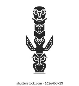 Totem vector icon.Black vector icon isolated on white background totem.