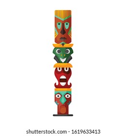 Totem vector icon.Cartoon vector icon isolated on white background totem.