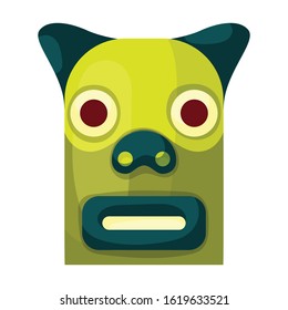 Totem vector icon.Cartoon vector icon isolated on white background totem.