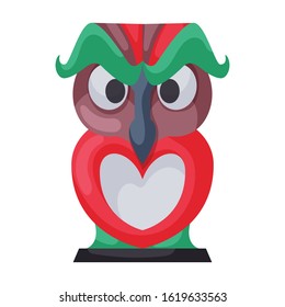 Totem vector icon.Cartoon vector icon isolated on white background totem.