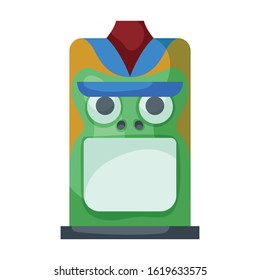 Totem vector icon.Cartoon vector icon isolated on white background totem.