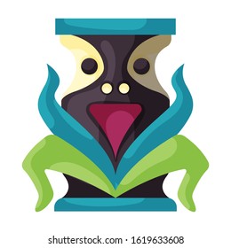 Totem vector icon.Cartoon vector icon isolated on white background totem.