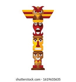 Totem vector icon.Cartoon vector icon isolated on white background totem.