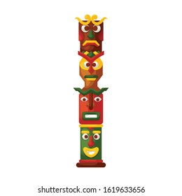 Totem vector icon.Cartoon vector icon isolated on white background totem.