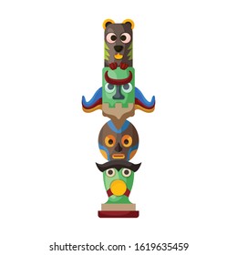 Totem vector icon.Cartoon vector icon isolated on white background totem.