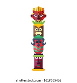Totem vector icon.Cartoon vector icon isolated on white background totem.