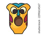 Totem vector icon.Color vector icon isolated on white background totem.