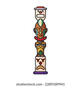 Totem vector icon.Color vector icon isolated on white background totem.