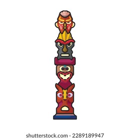 Totem vector icon.Color vector icon isolated on white background totem.