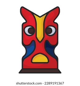 Totem vector icon.Color vector icon isolated on white background totem.