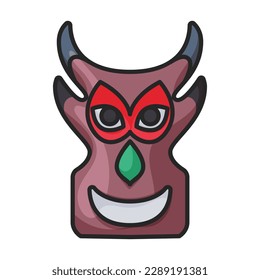 Totem vector icon.Color vector icon isolated on white background totem.
