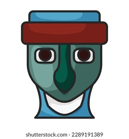 Totem vector icon.Color vector icon isolated on white background totem.