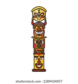 Totem vector icon.Color vector icon isolated on white background totem.