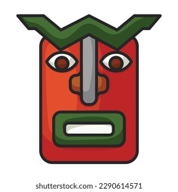 Totem vector icon.Color vector icon isolated on white background totem.