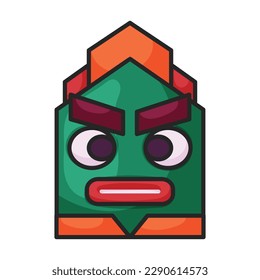 Totem vector icon.Color vector icon isolated on white background totem.