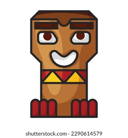 Totem vector icon.Color vector icon isolated on white background totem.