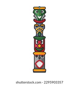 Totem vector icon.Color vector icon isolated on white background totem.