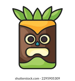 Totem vector icon.Color vector icon isolated on white background totem.