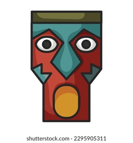 Totem vector icon.Color vector icon isolated on white background totem.