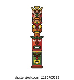 Totem vector icon.Color vector icon isolated on white background totem.