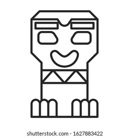 Totem vector icon.Line vector icon isolated on white background totem.