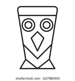 Totem vector icon.Line vector icon isolated on white background totem.