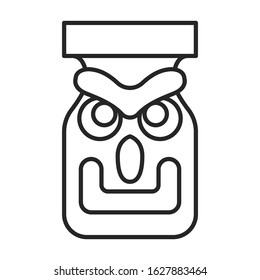 Totem vector icon.Line vector icon isolated on white background totem.