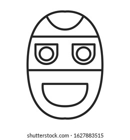 Totem vector icon.Line vector icon isolated on white background totem.