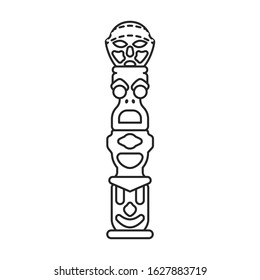 Totem vector icon.Line vector icon isolated on white background totem.