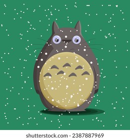 Totoro en la nieve