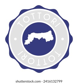 Tottori, Japan Badge Map Vector Seal Vector Sign. National Symbol Country Stamp Design Icon Label. 