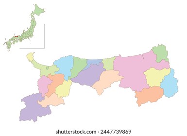 Tottori Japan Map Colorful Icon