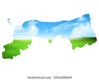 Tottori Meadow Landschaft Sky Karte