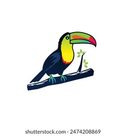 Toucan abstract logo modern style