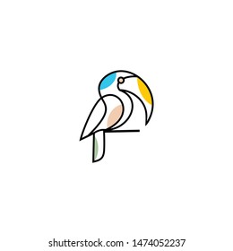 Toucan Abstract Logo Stock Vector