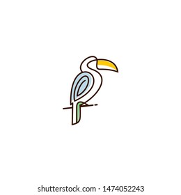 Toucan Abstract Logo Stock Vector
