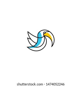 Toucan Abstract Logo Stock Vector