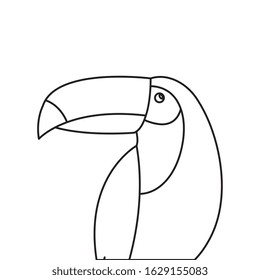 toucan animal exotic isolated icon vector illustration design