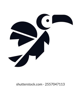 toucan animal silhouette icon isolated