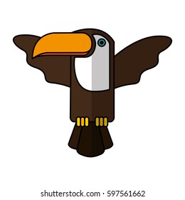 toucan bird brazil icon vector illustration design