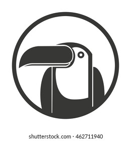 toucan bird brazilian icon vector illustration design