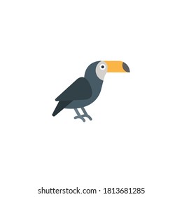 Vector de dibujos animados de pájaro toscano sobre fondo blanco