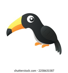 Toucan bird . Cute einzelne Cartoon-Vektorgrafik.