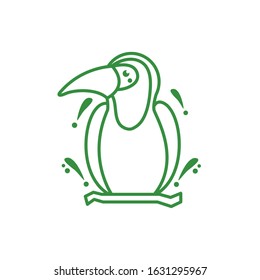 toucan bird exotic isolated icon vector illustration design