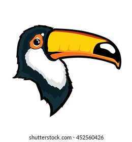 Toucan bird head mascot