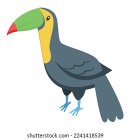 Toucan bird icon isometric vector. Nicaragua travel. Country freedom