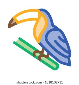 toucan bird icon vector. toucan bird sign. isolated contour symbol illustration